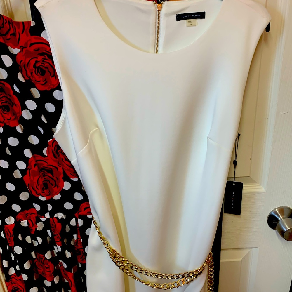 White elegant dress lost a lot of weight and is sitting in the closet!